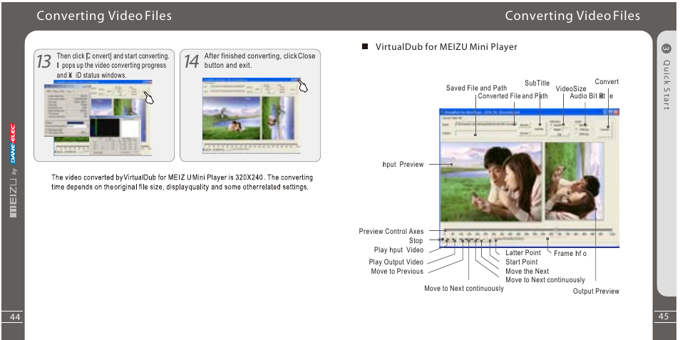 Converting video files | Meizu Portable Media Player User Manual | Page 23 / 37