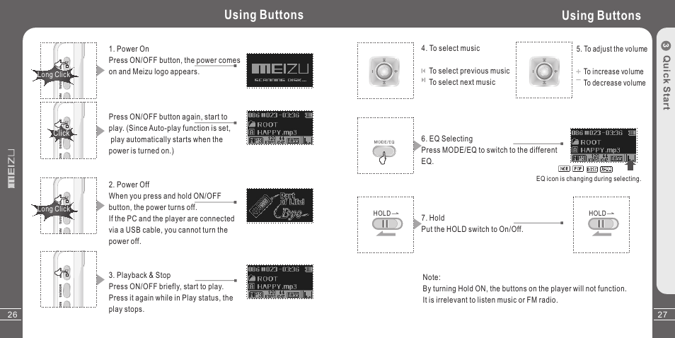 Using buttons | Meizu X3 User Manual | Page 14 / 35