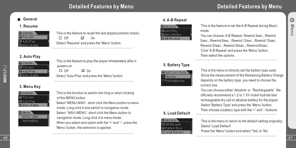 Detailed features by menu | Meizu X3 User Manual | Page 24 / 35