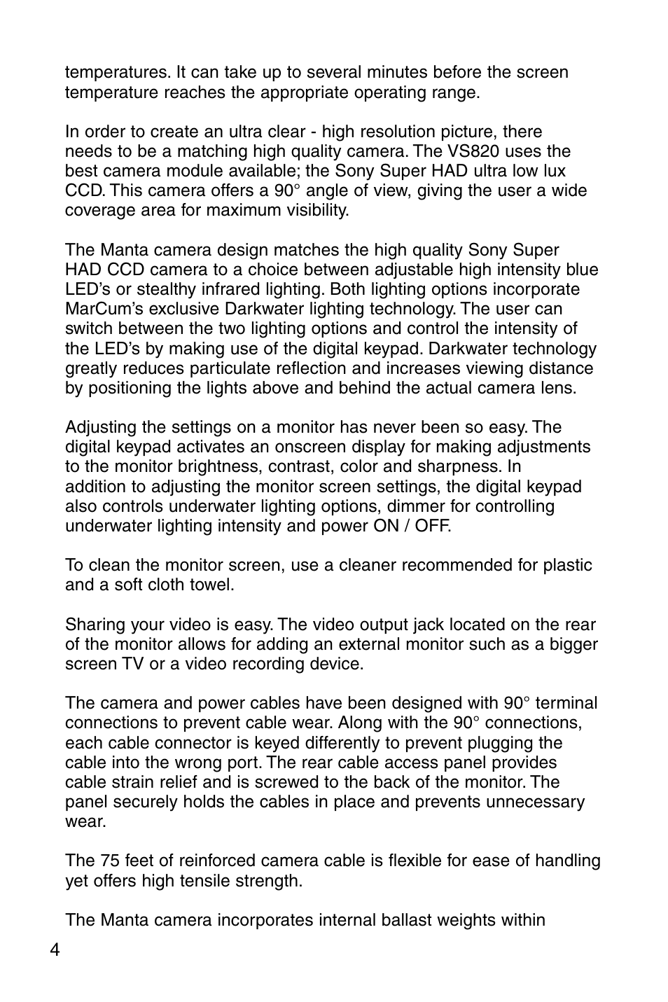Marcum Technologies Underwater Viewing System VS820 User Manual | Page 6 / 16
