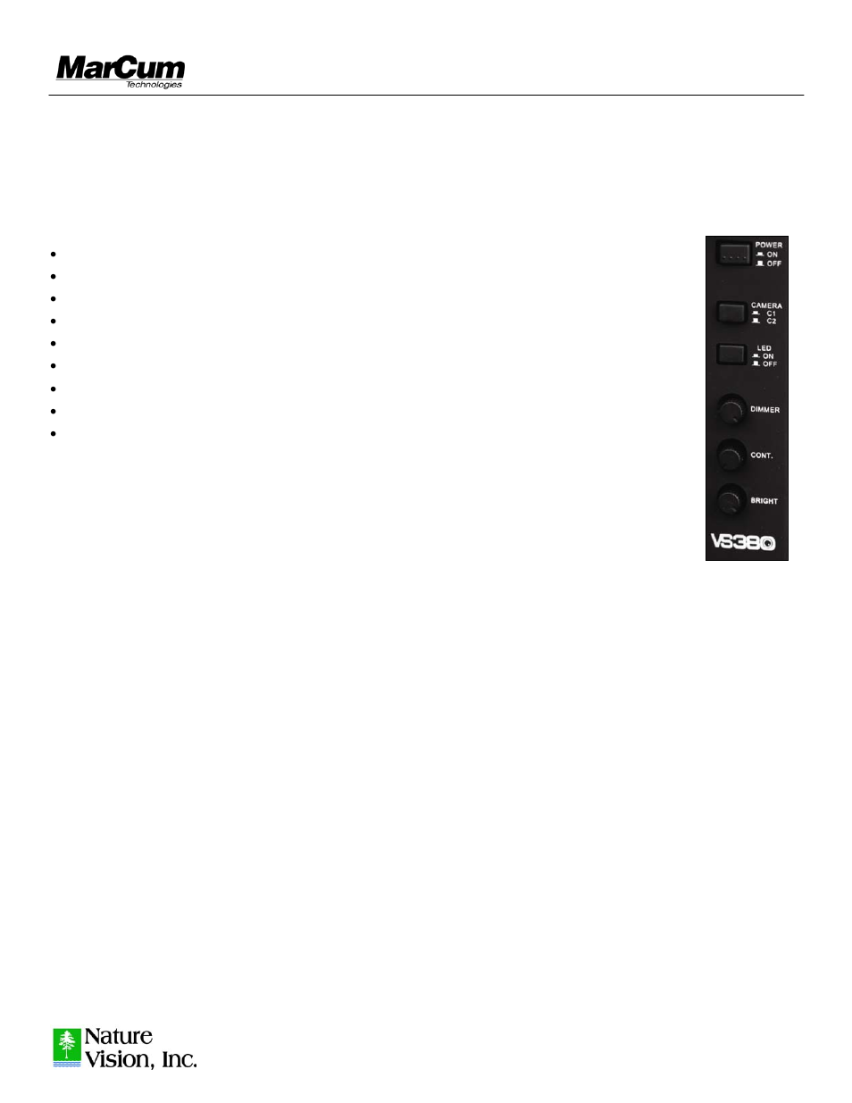 Marcum vs380 underwater viewing system | Marcum Technologies Underwater Viewing System VS380 User Manual | Page 2 / 4