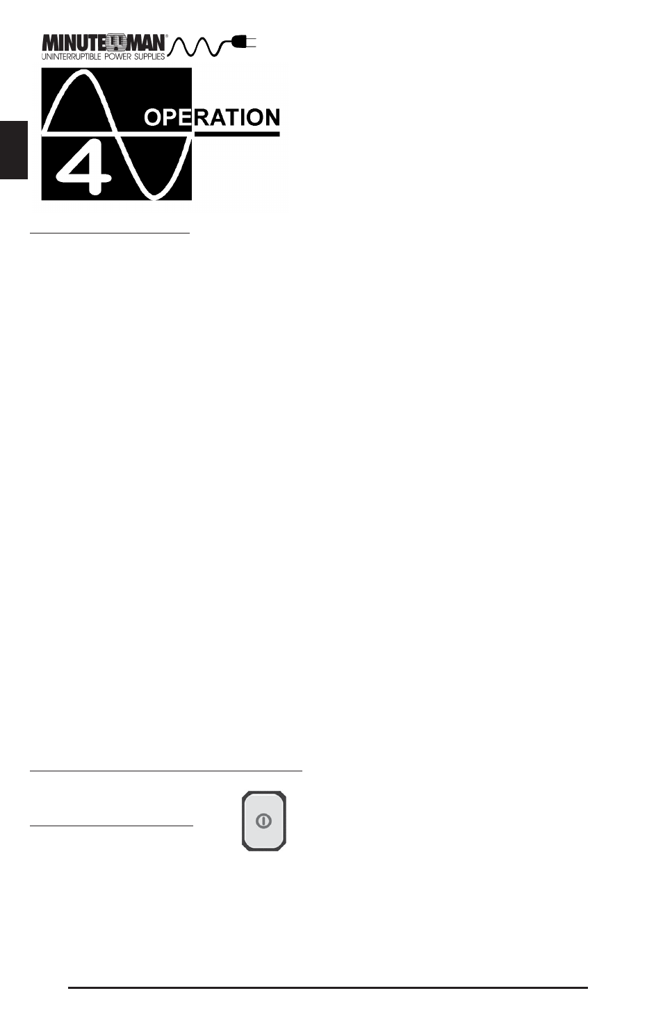 Turning the unit on/off | Minuteman UPS E700RM1U User Manual | Page 13 / 28
