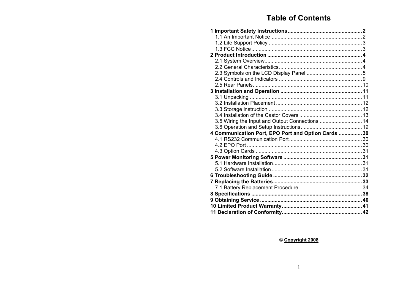 Minuteman UPS ED6000T User Manual | Page 2 / 23