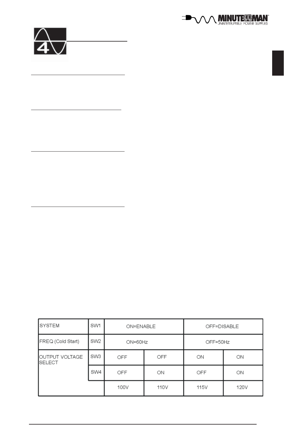 Operation | Minuteman UPS MCP-E User Manual | Page 14 / 32
