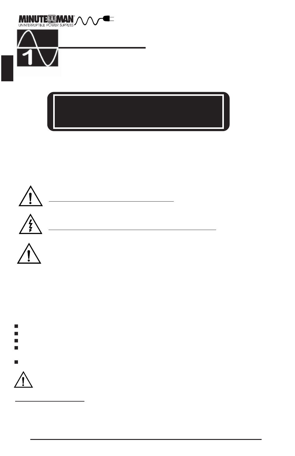 Introduction | Minuteman UPS MCP-E User Manual | Page 3 / 32