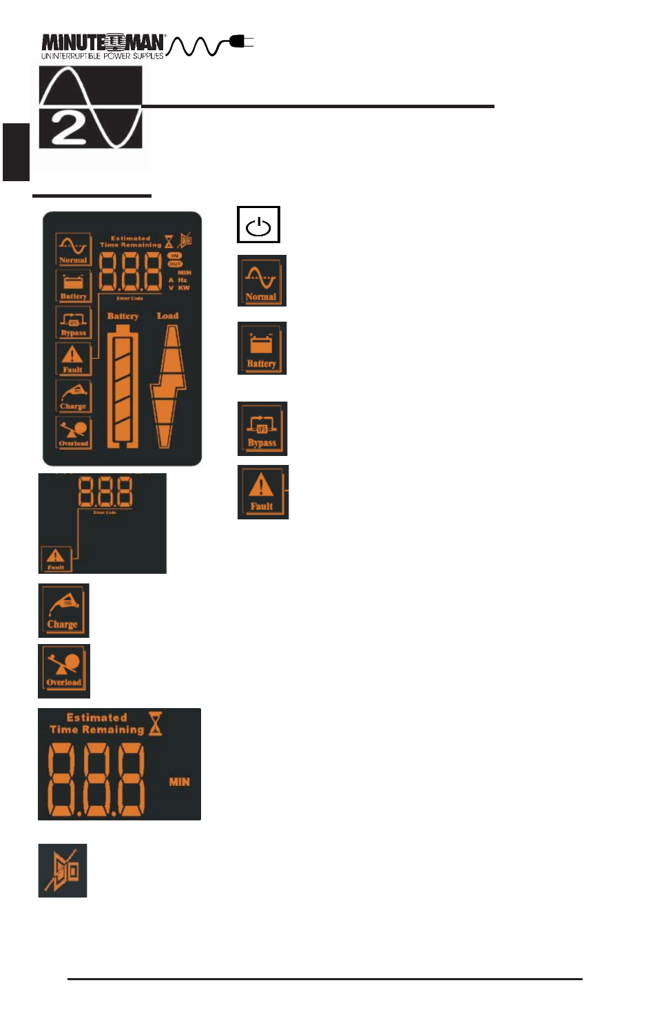 Controls and indicators | Minuteman UPS MCP-E User Manual | Page 5 / 32