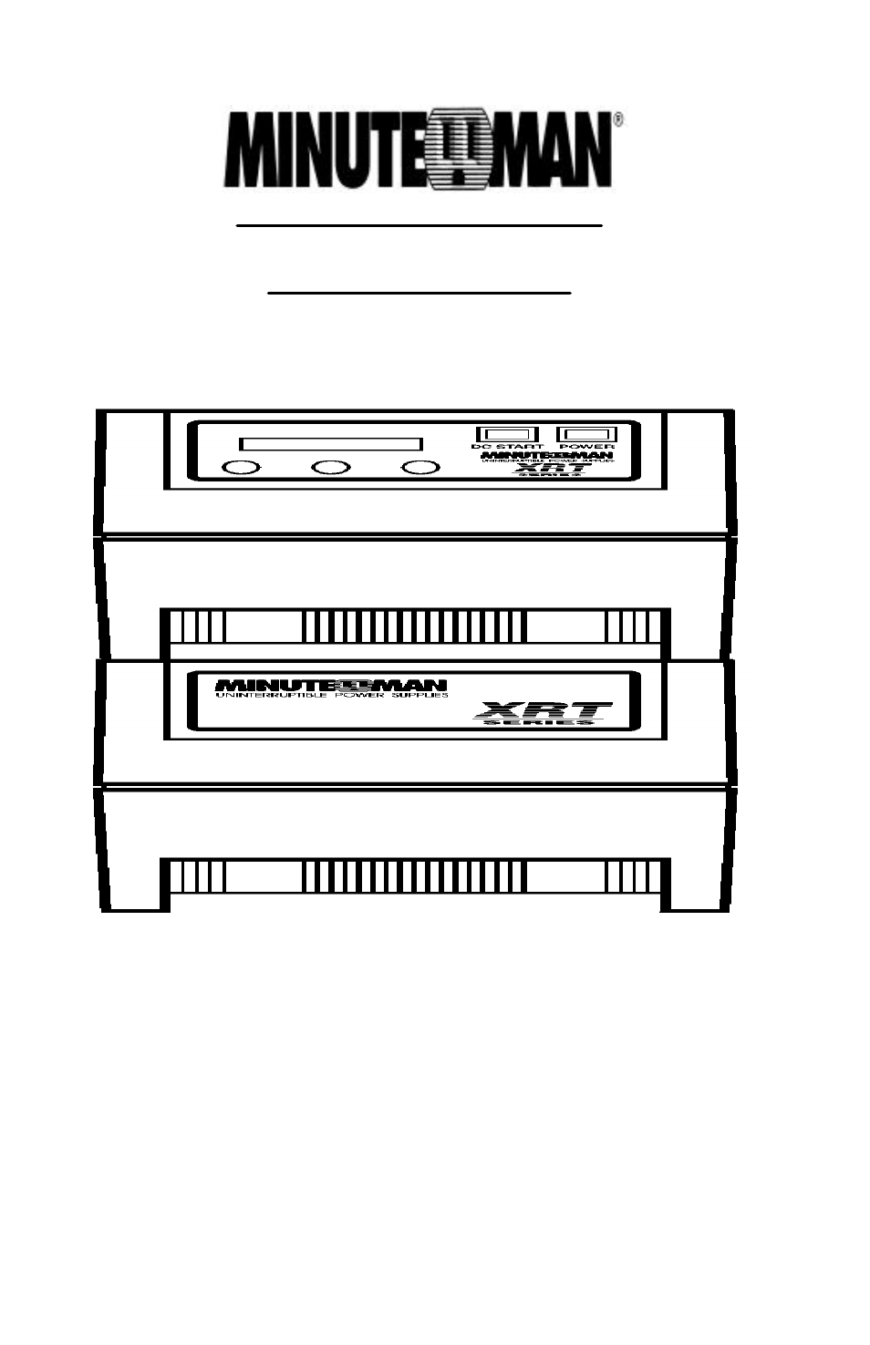 Minuteman UPS XRT Series User Manual | 44 pages