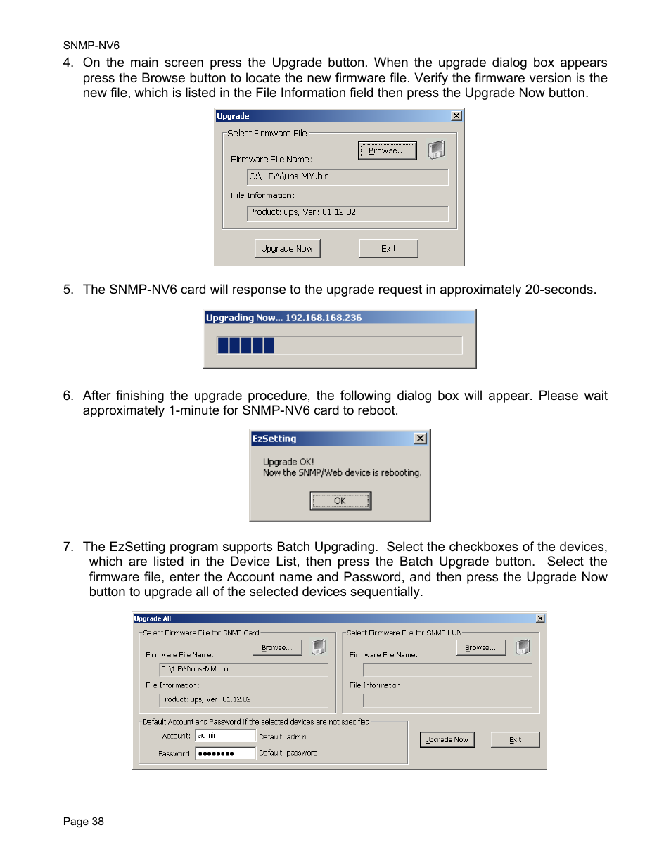 Minuteman UPS PARA SYSTEMS SNMP-NV6 User Manual | Page 38 / 43