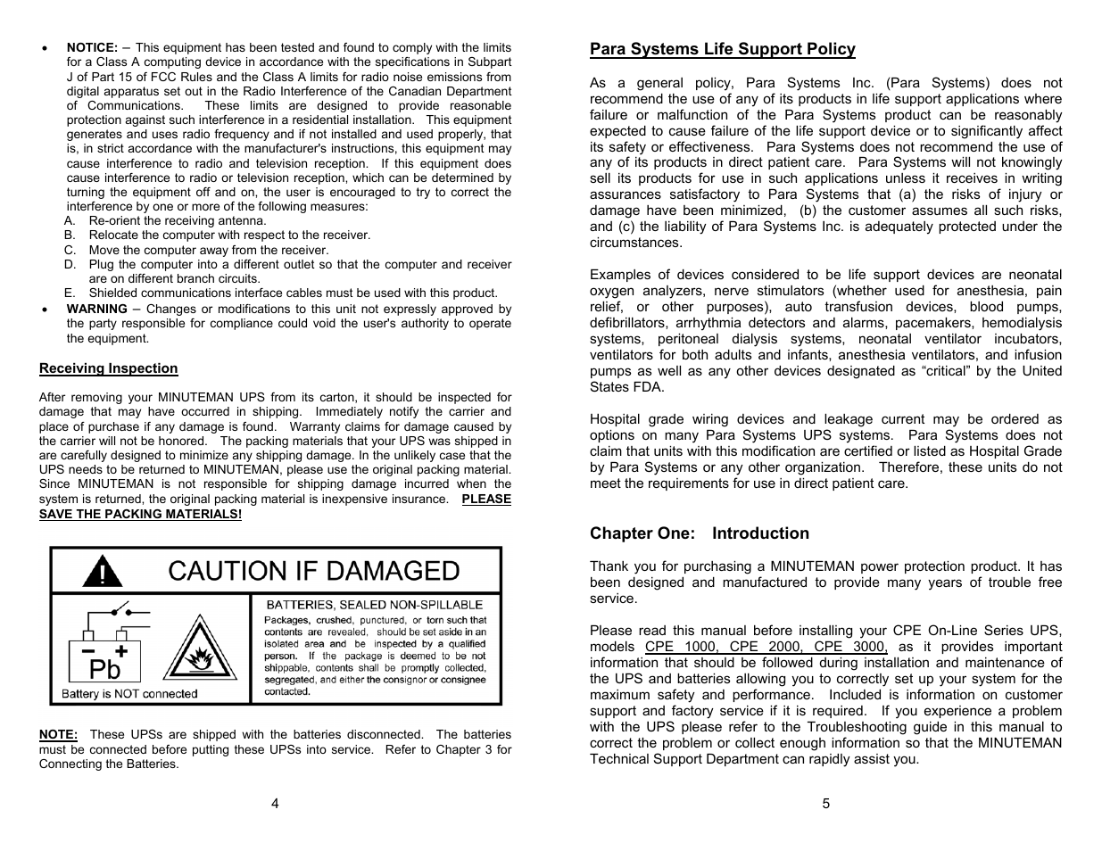 Minuteman UPS CPE 2000 User Manual | Page 4 / 17