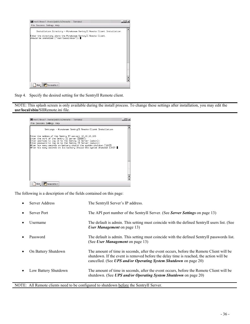 Minuteman UPS SentryII UPS User Manual | Page 36 / 37