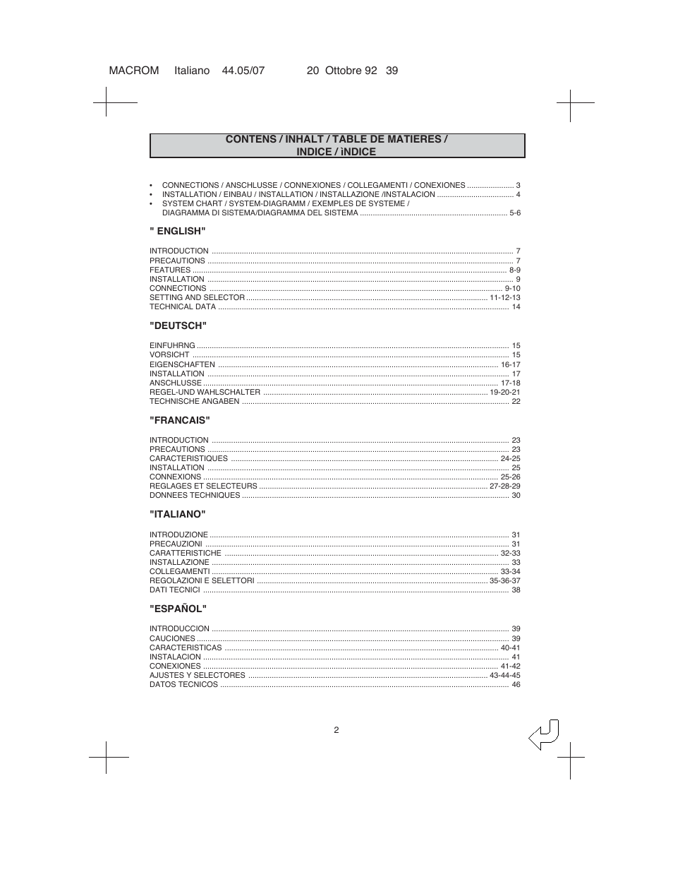 Macrom 44.05 User Manual | Page 2 / 44