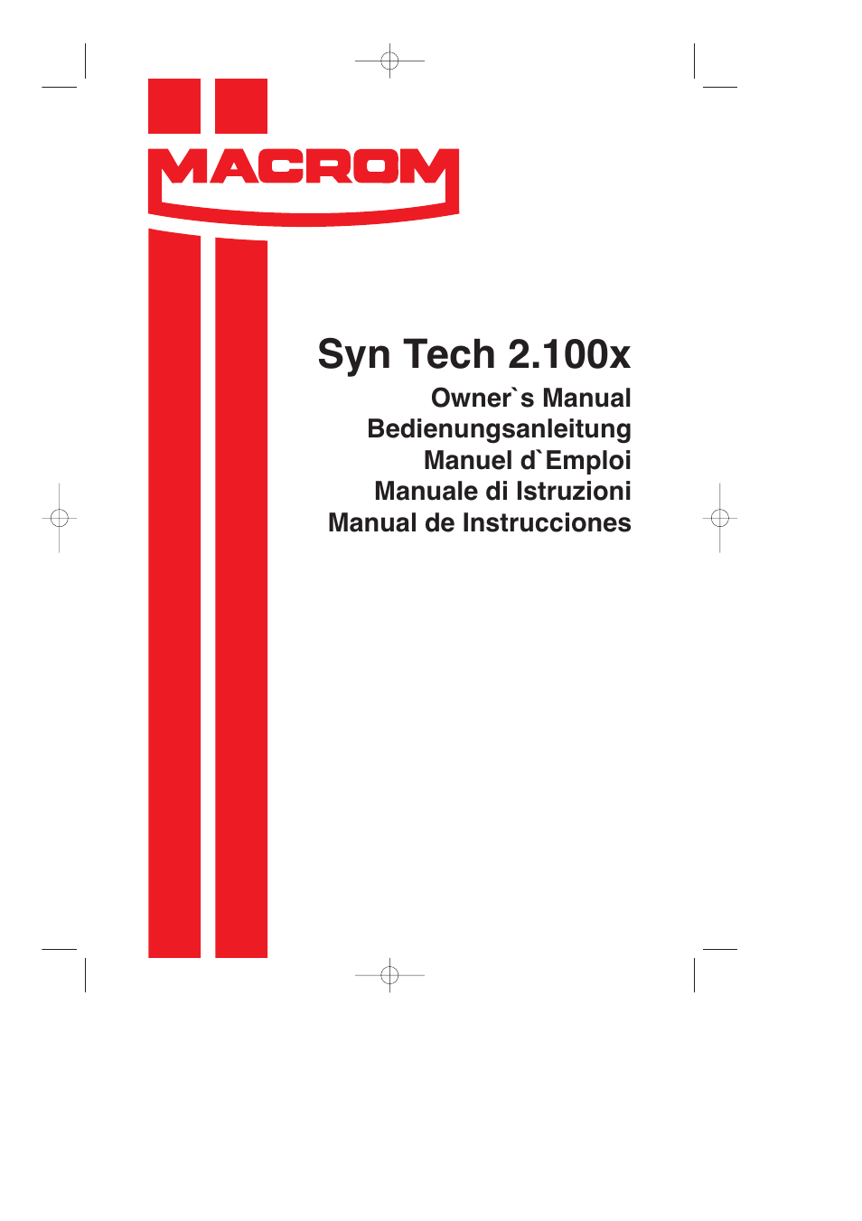 Macrom Syn Tech 2.100x User Manual | 30 pages