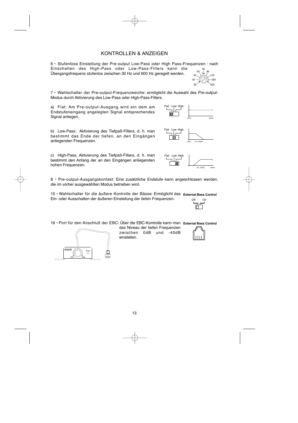 Kontrollen & anzeigen | Macrom Syn Tech 2.100x User Manual | Page 13 / 30