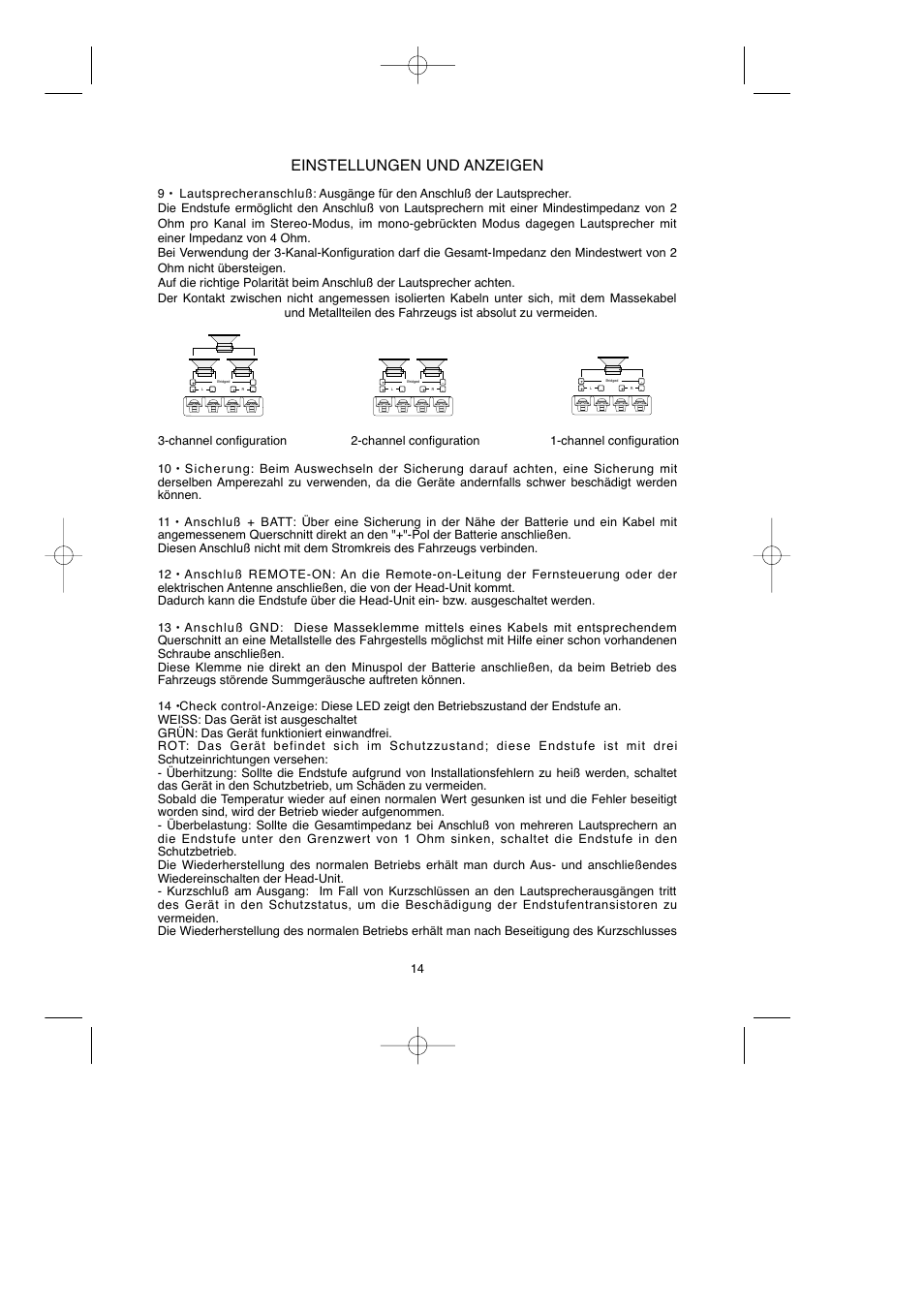 Einstellungen und anzeigen | Macrom Syn Tech 2.100x User Manual | Page 14 / 30