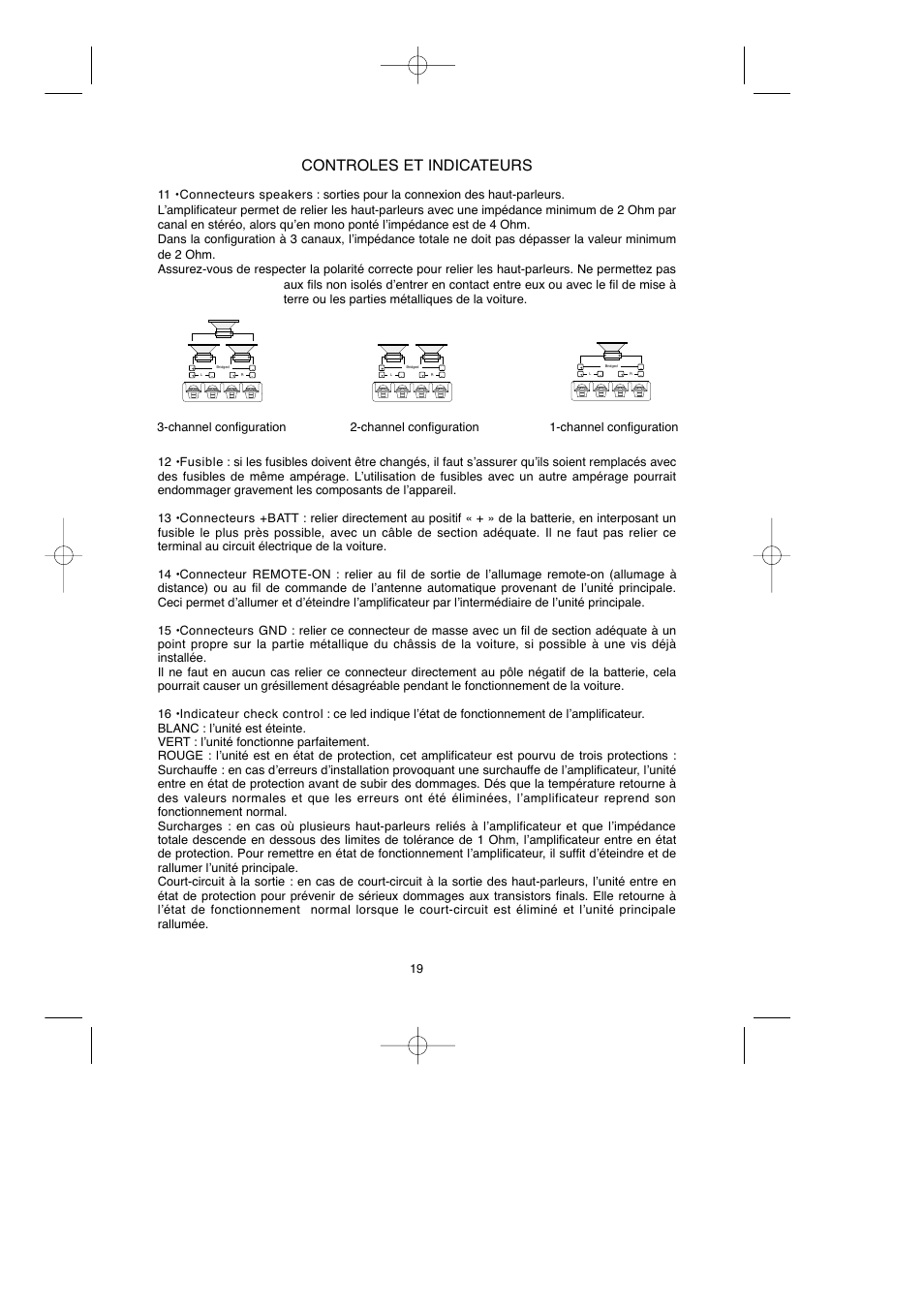 Controles et indicateurs | Macrom Syn Tech 2.100x User Manual | Page 19 / 30