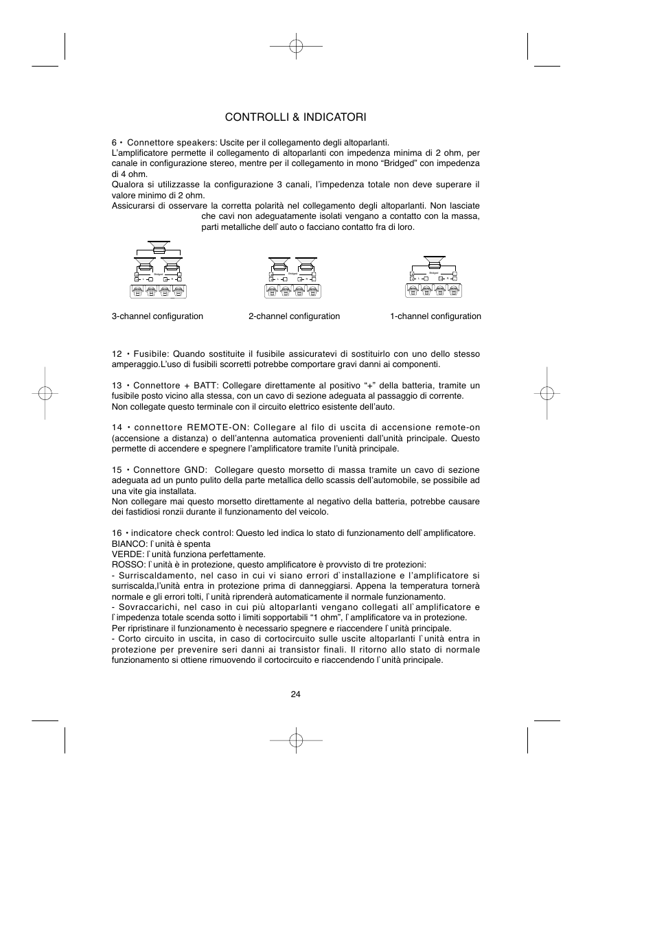 Controlli & indicatori | Macrom Syn Tech 2.100x User Manual | Page 24 / 30