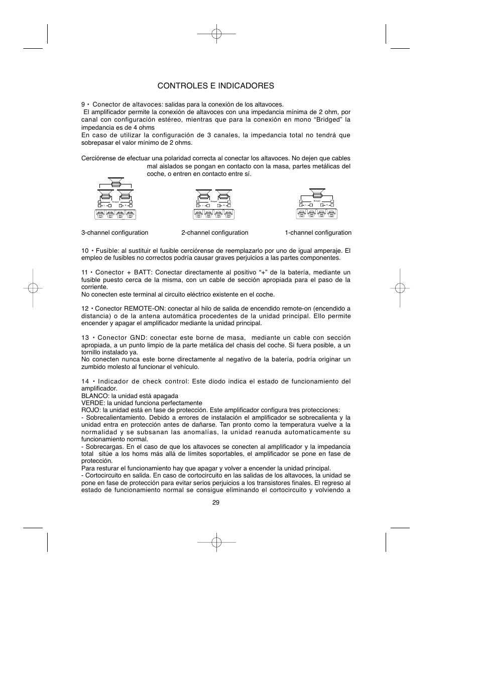 Controles e indicadores | Macrom Syn Tech 2.100x User Manual | Page 29 / 30