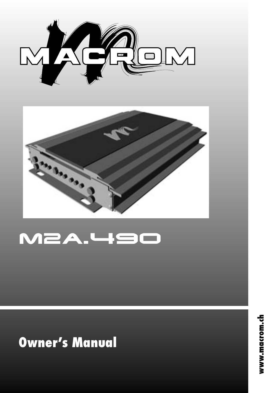 Macrom M2A.490 User Manual | 12 pages