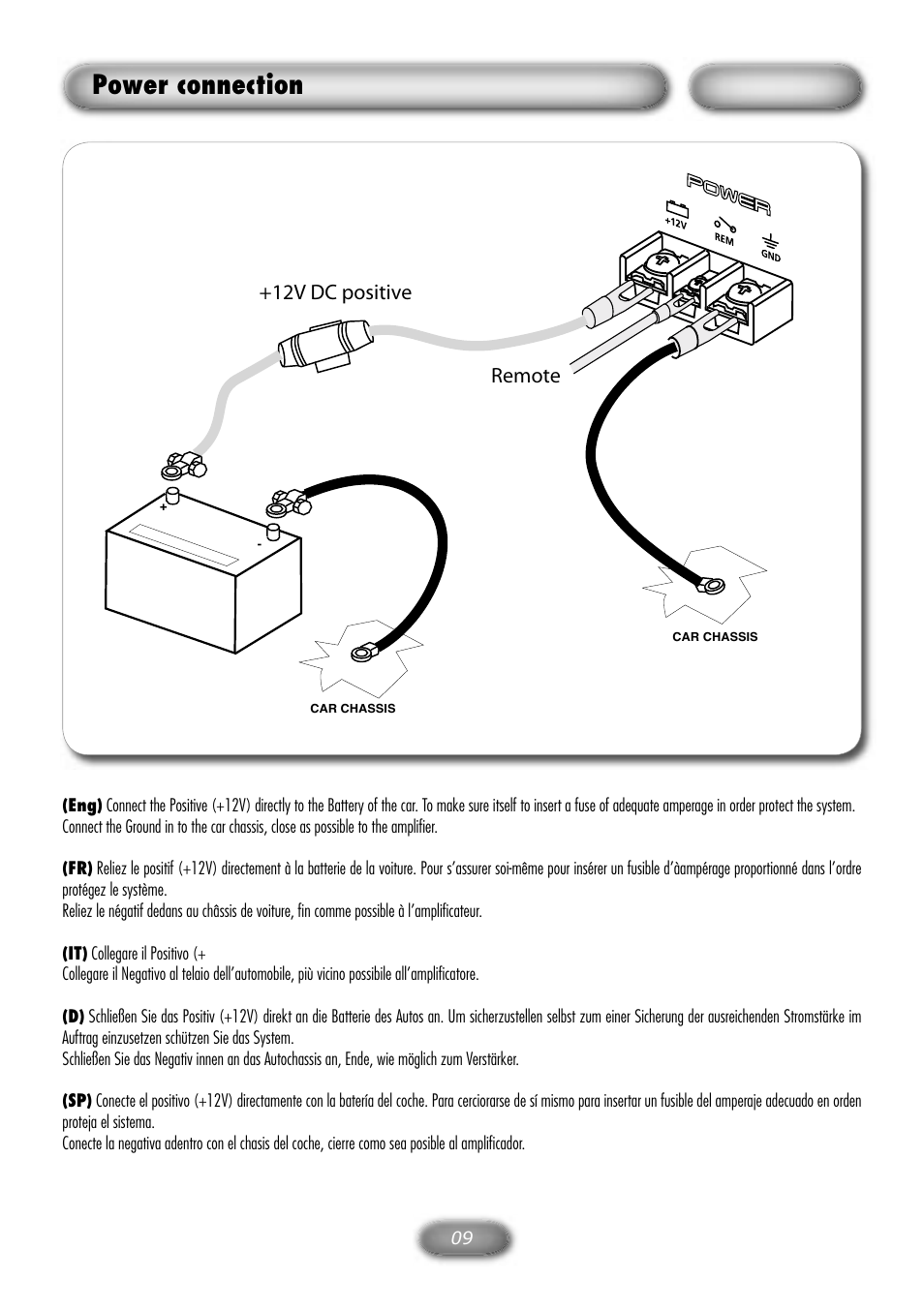 Power connection | Macrom M2A.490 User Manual | Page 10 / 12
