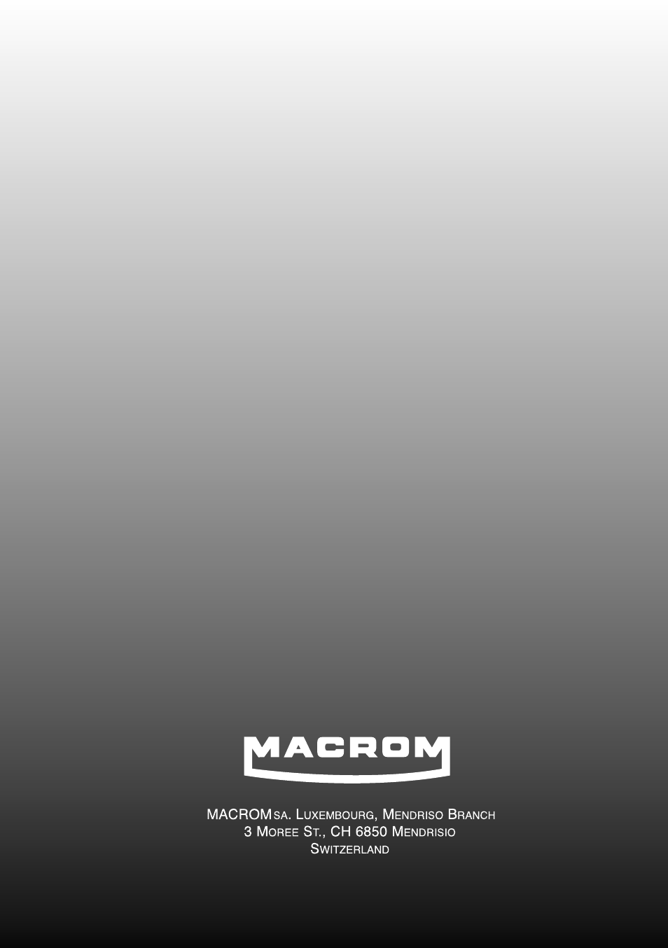 Macrom M1A.2250 User Manual | 8 pages
