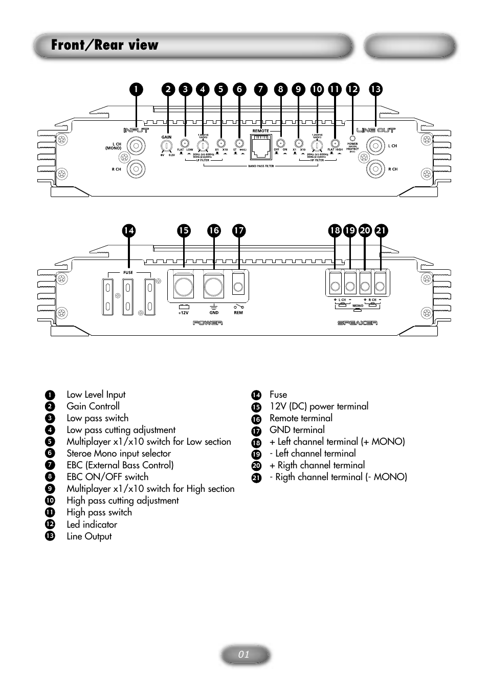 Front/rear view | Macrom M1A.2250 User Manual | Page 3 / 8