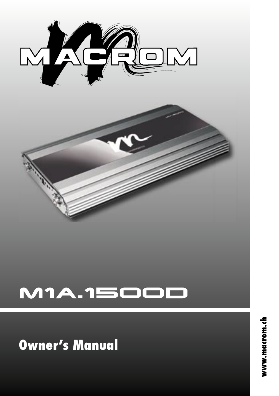 Macrom M1A.1500D User Manual | 8 pages