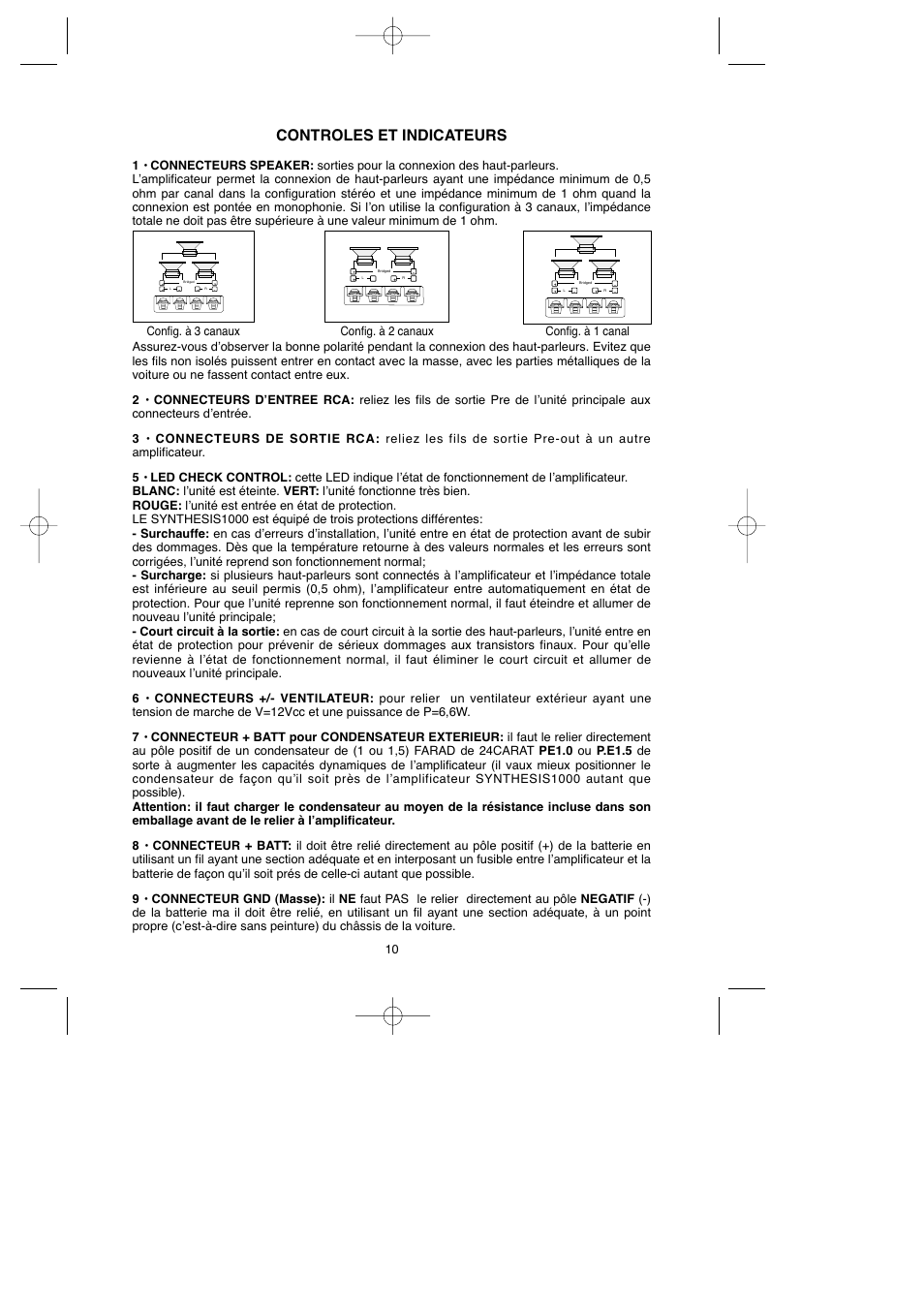 Controles et indicateurs | Macrom 1000 User Manual | Page 14 / 25