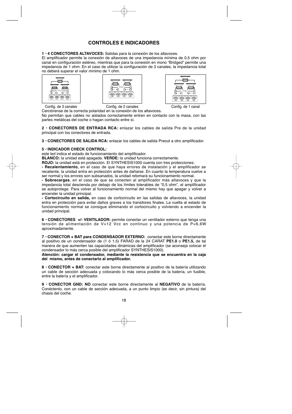 Controles e indicadores | Macrom 1000 User Manual | Page 22 / 25