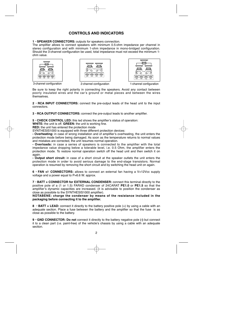 Controls and indicators | Macrom 1000 User Manual | Page 6 / 25