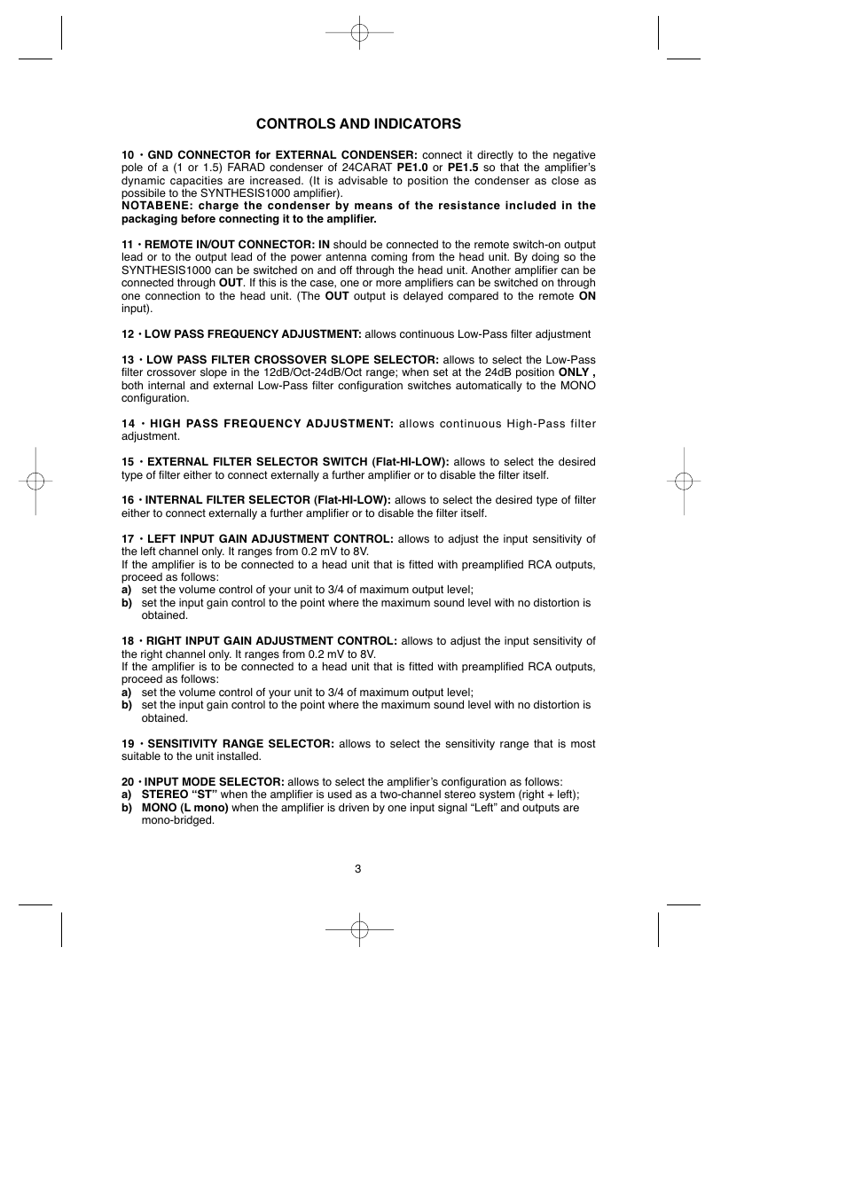 Controls and indicators | Macrom 1000 User Manual | Page 7 / 25