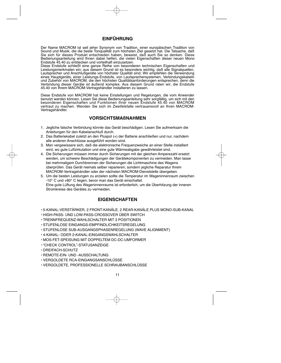 Macrom 45.40 User Manual | Page 11 / 31