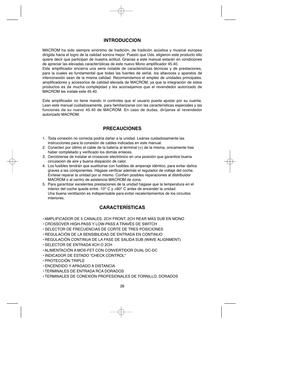 Macrom 45.40 User Manual | Page 26 / 31