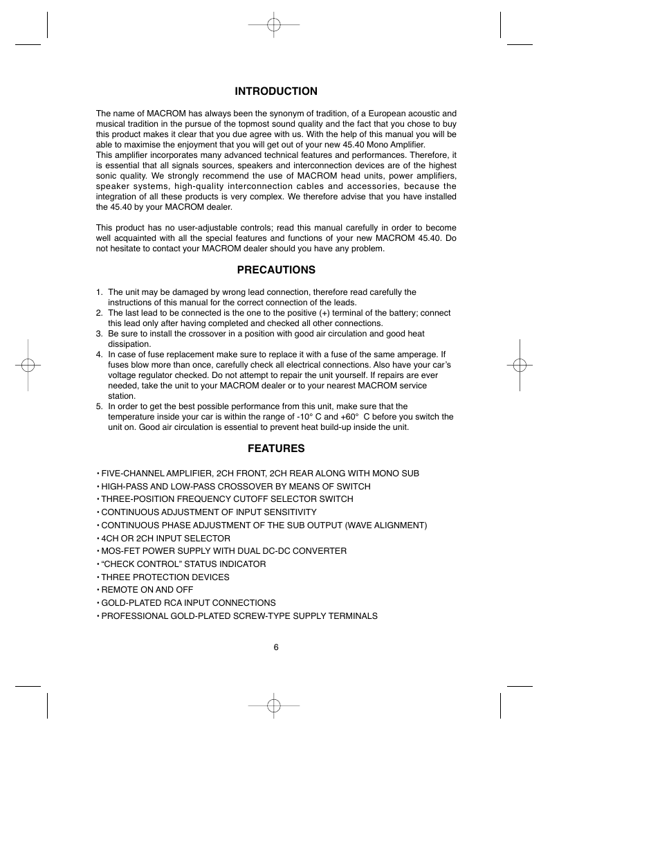 Macrom 45.40 User Manual | Page 6 / 31