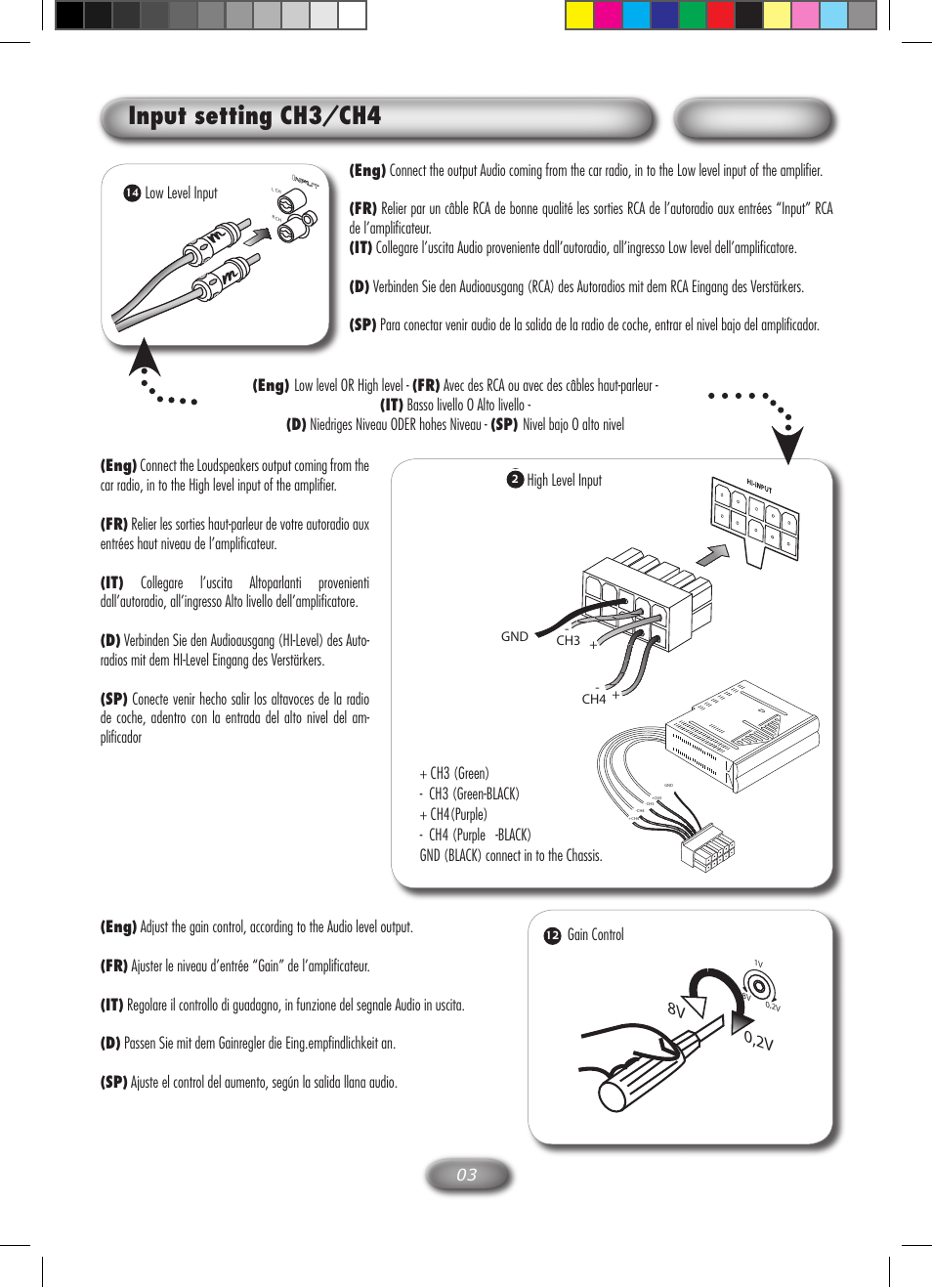 Input setting ch3/ch4 | Macrom M2A.4000 User Manual | Page 4 / 11