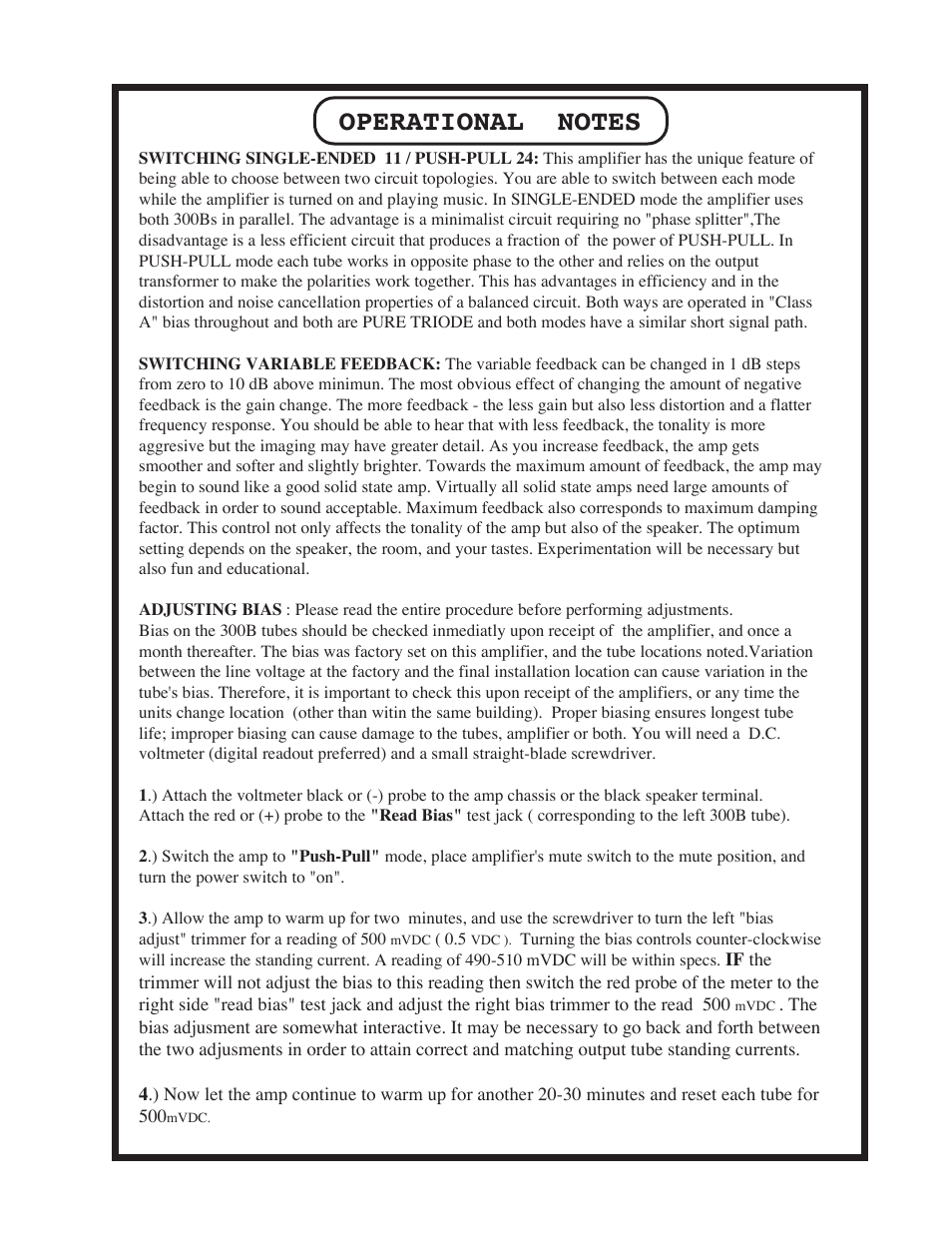 Manley NEO-CLASSIC SE / PP 300B AMPLIFIER User Manual | Page 8 / 12