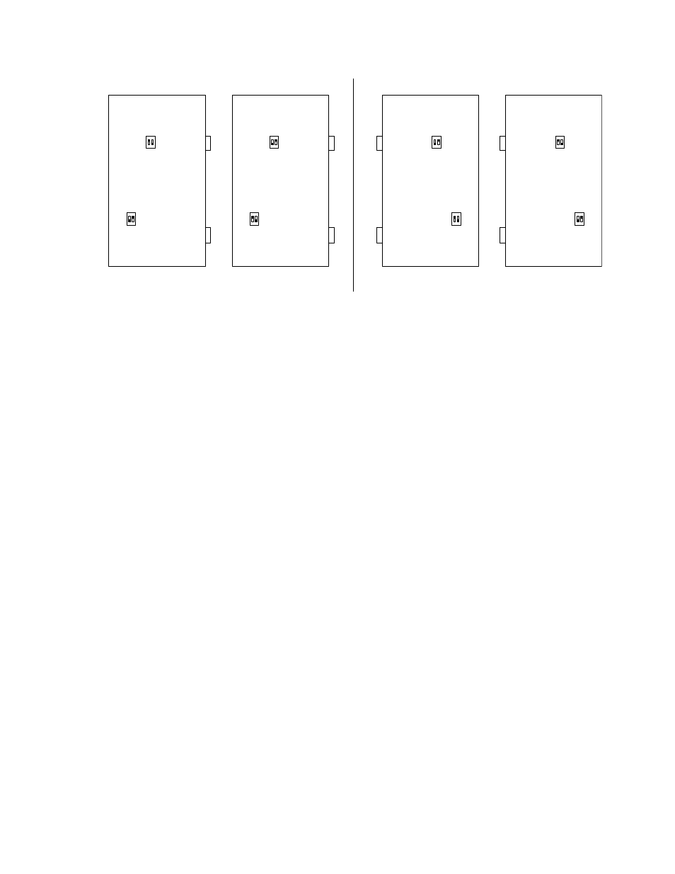 Dip switch settings channel 1 channel 2, Left card +4 dbu -10dbv, Right card +4 dbu -10dbv | Manley MASSIVE PASSIVE STEREO TUBE EQ - MSMPX 2/2004 User Manual | Page 18 / 33