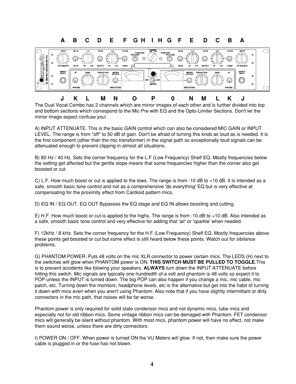 Dual vocal combo | Manley Labs Langevin Dual Vocal Combo User Manual | Page 4 / 20