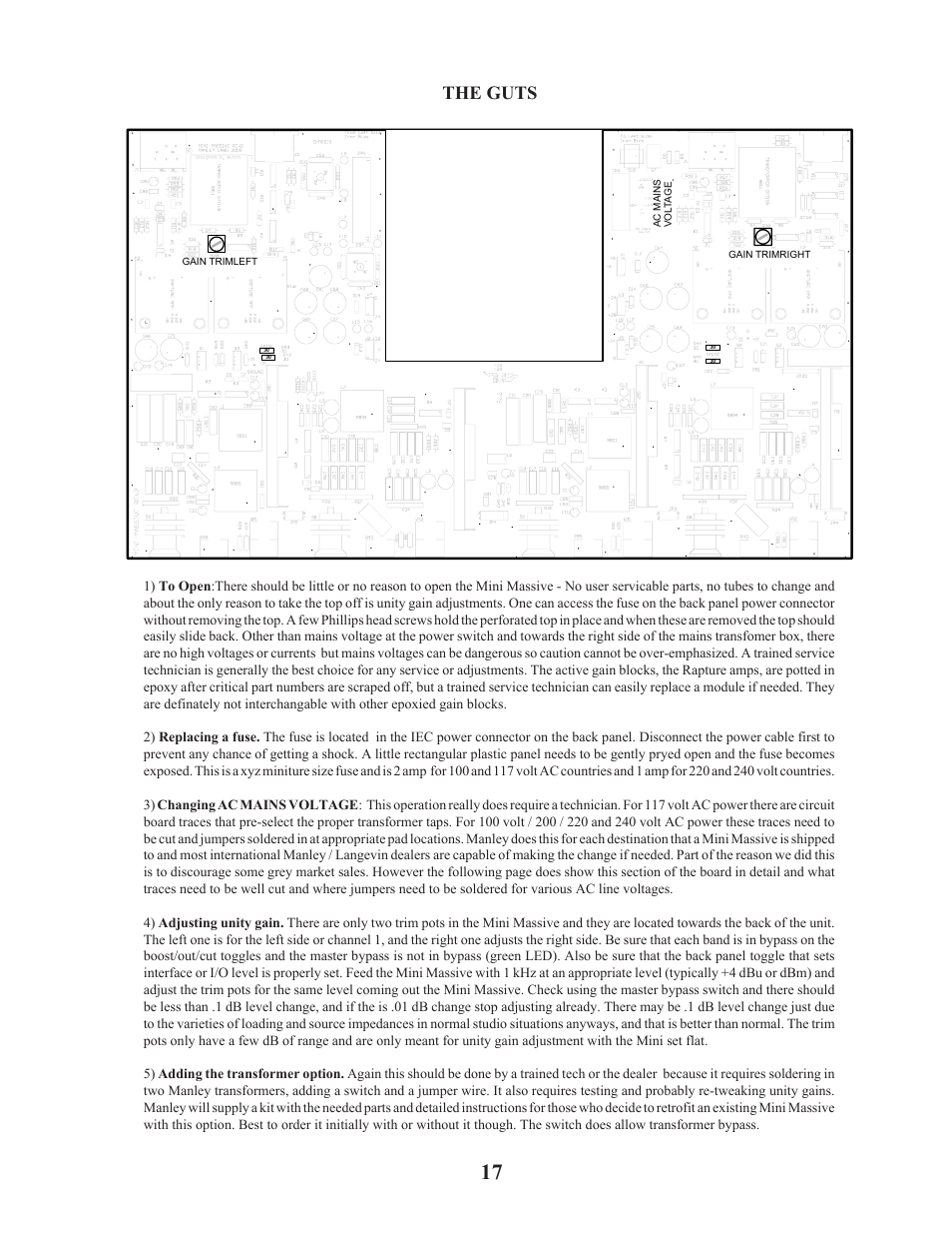 The guts | Manley Labs STEREO EQ User Manual | Page 17 / 34