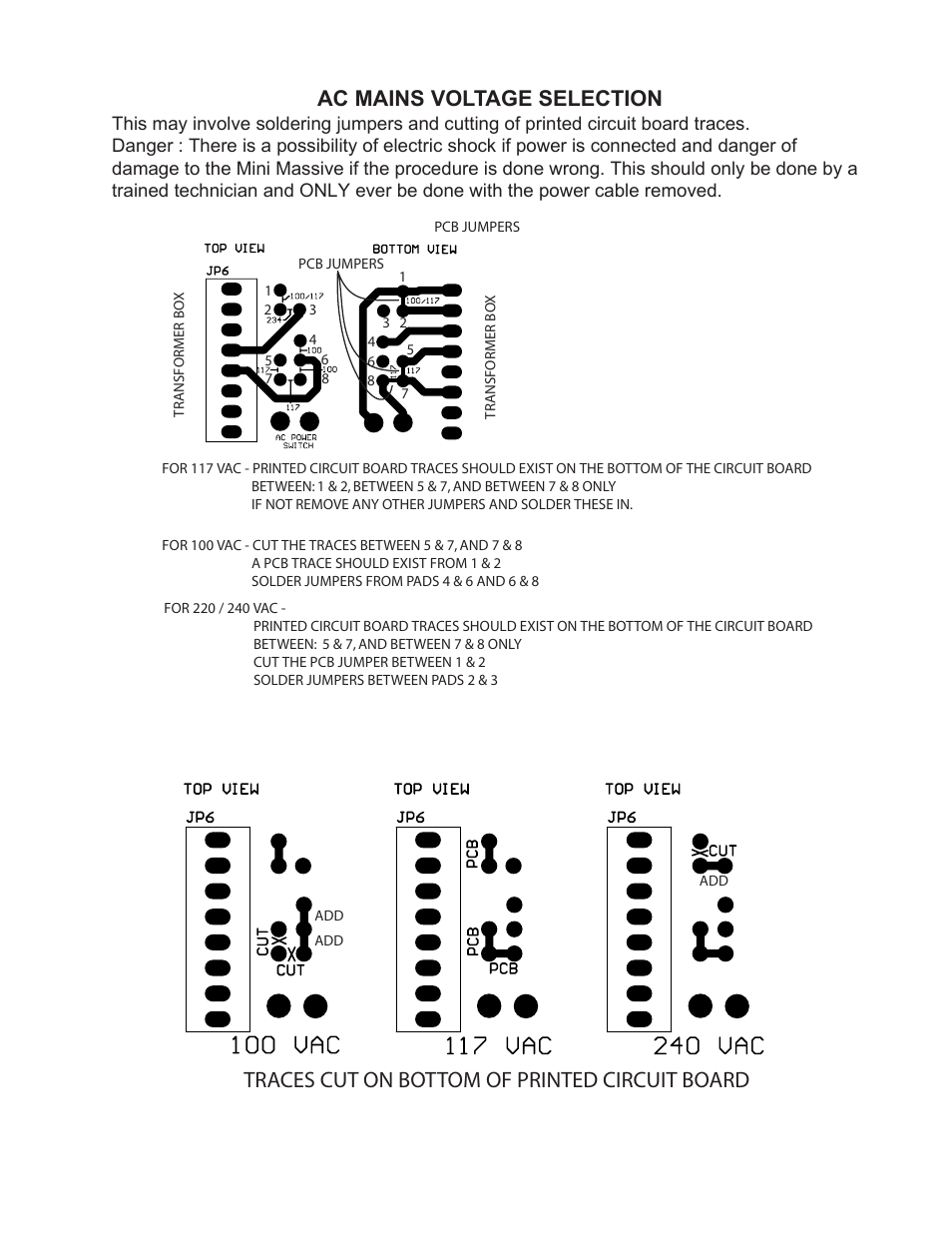 Ac mains voltage selection | Manley Labs STEREO EQ User Manual | Page 18 / 34