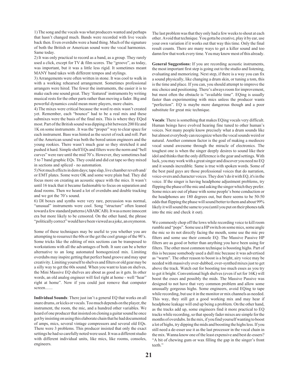 Manley Labs STEREO EQ User Manual | Page 21 / 34