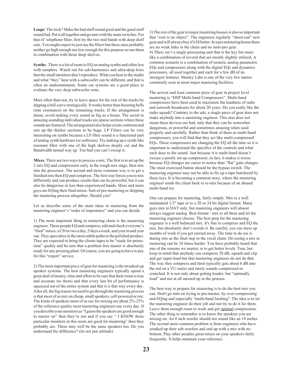 Manley Labs STEREO EQ User Manual | Page 23 / 34
