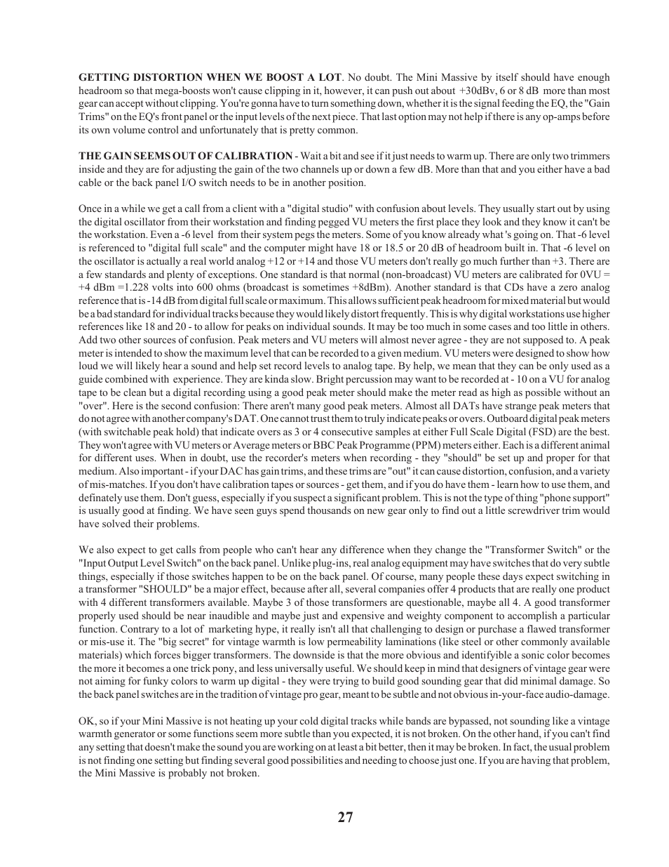 Manley Labs STEREO EQ User Manual | Page 28 / 34