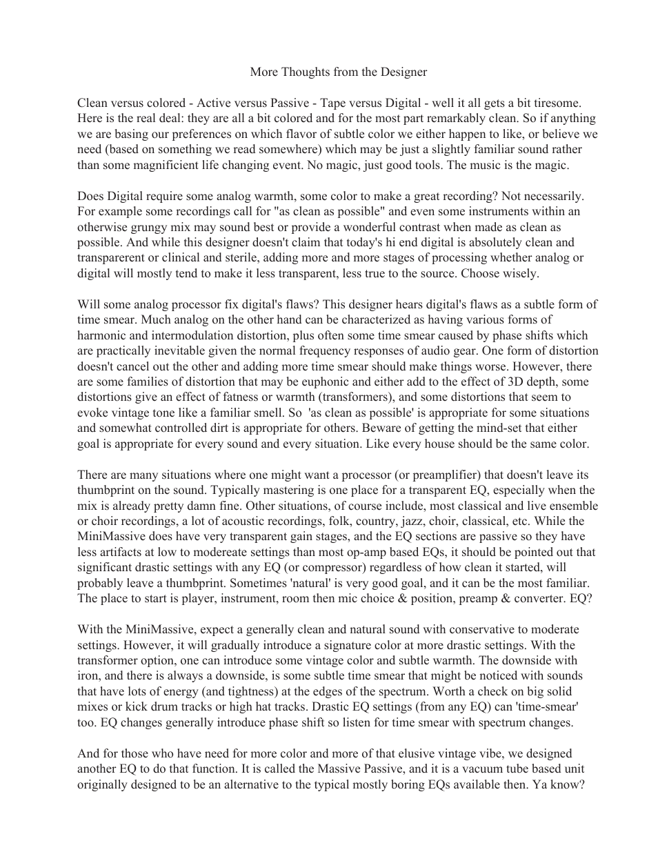 Manley Labs STEREO EQ User Manual | Page 8 / 34