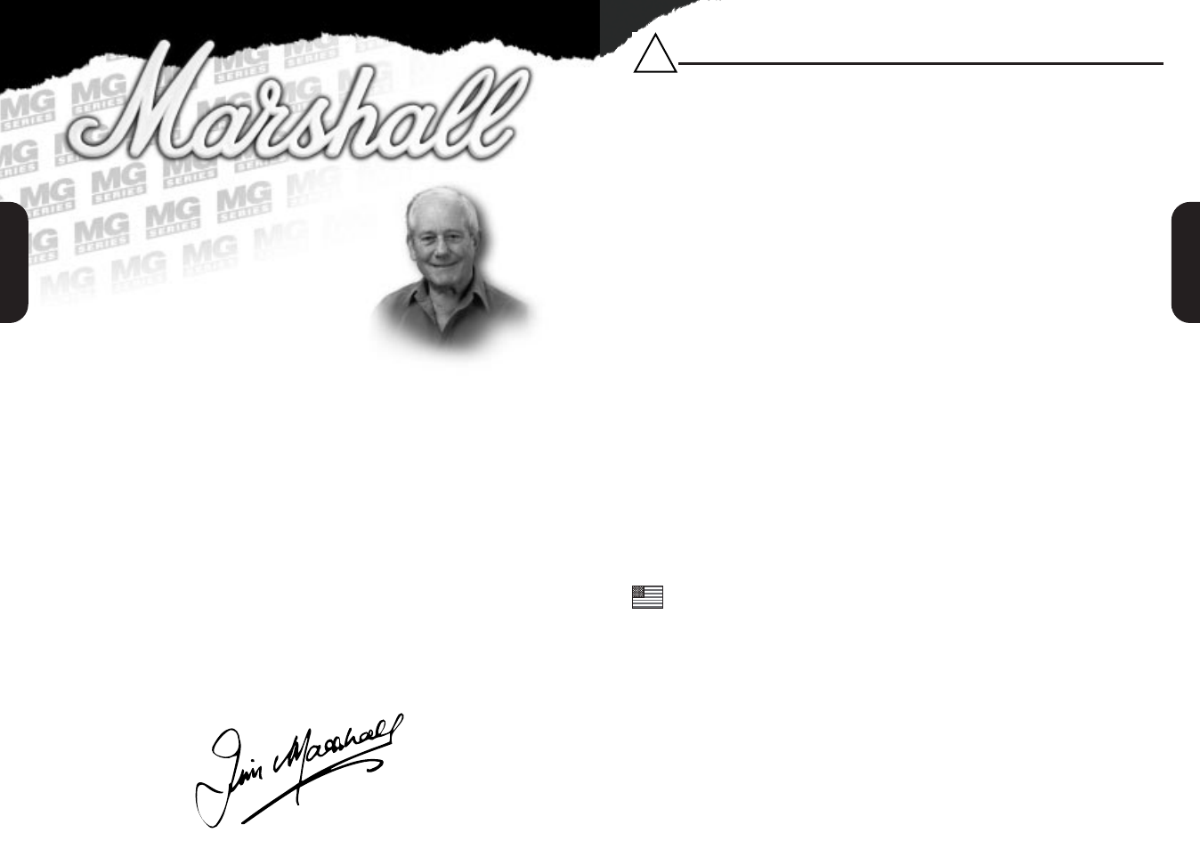 Jim marshall intro & safety warnings, Warning! - important safety instructions | Marshall Amplification MG50DFX User Manual | Page 2 / 6