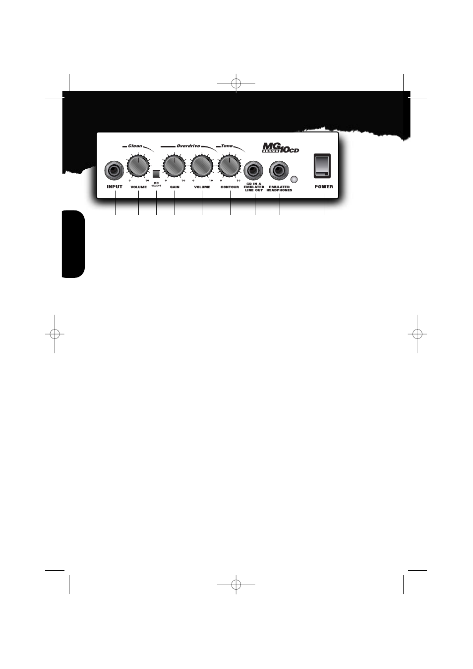 Front panel features, Mg10cd front panel features | Marshall Amplification MG10CD series User Manual | Page 4 / 6