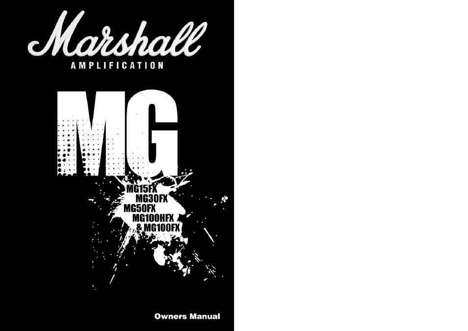 Marshall Amplification MG30FX User Manual | 7 pages