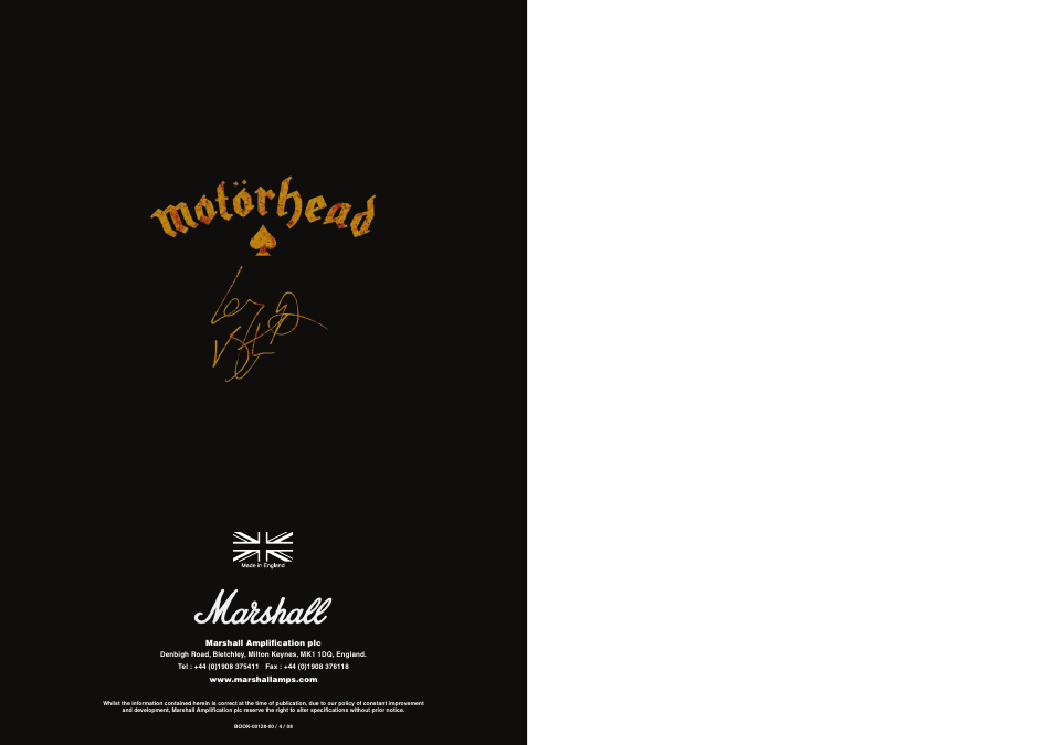 Marshall Amplification 1992LEM User Manual | Page 5 / 5