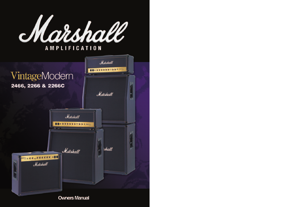 Marshall Amplification 2266C User Manual | 4 pages