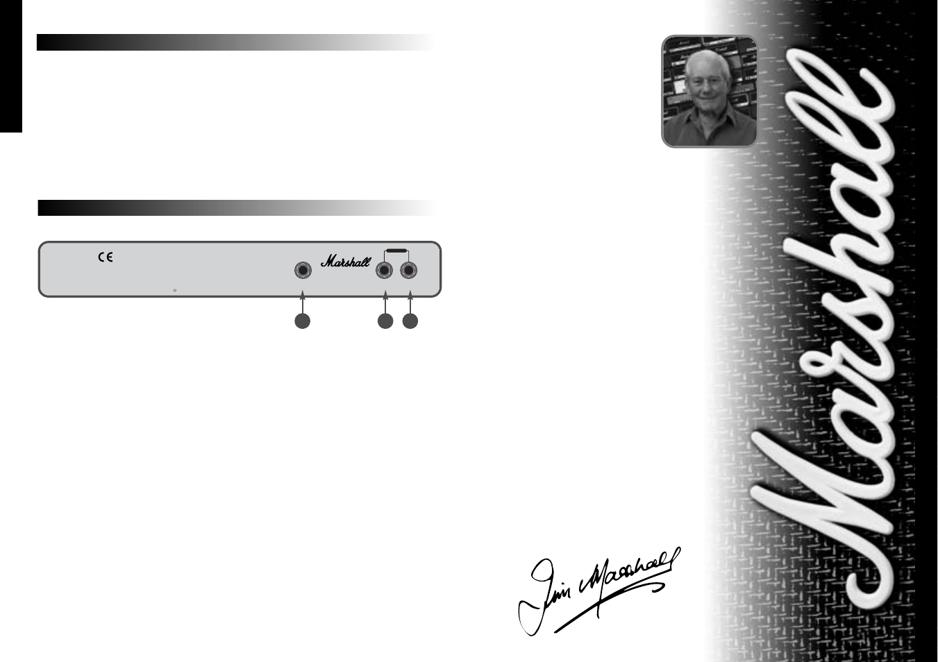 De jim marshall, Esp añol, English | Marshall Amplification MG215RCD User Manual | Page 3 / 3