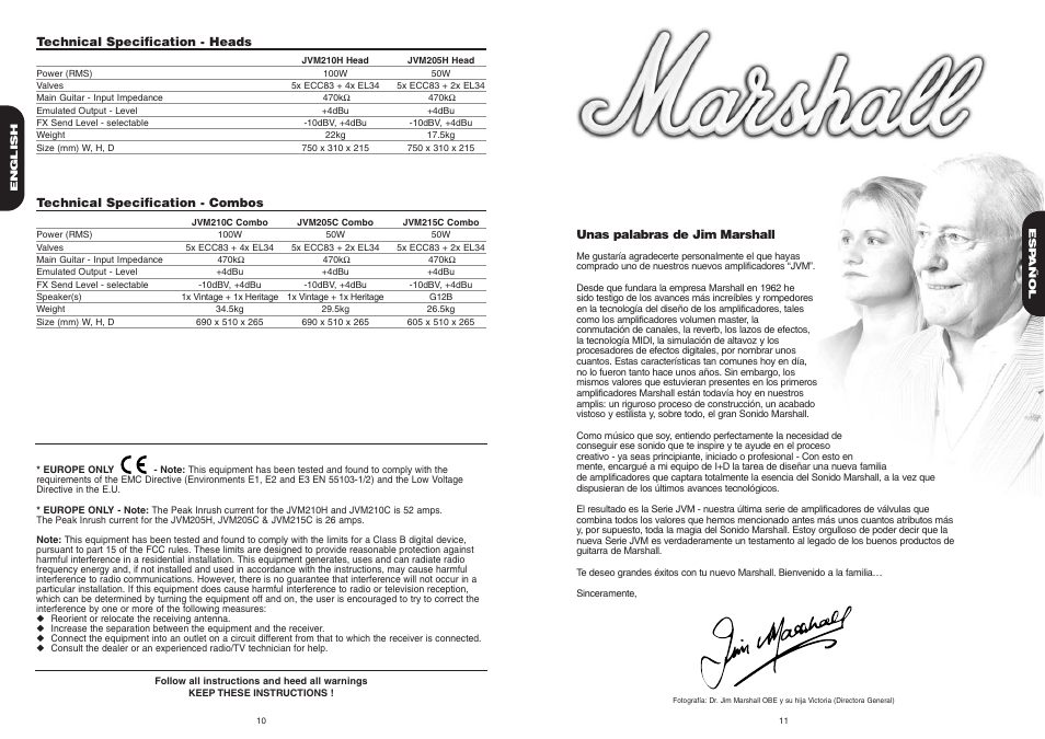 Marshall Amplification JVM 2 User Manual | Page 7 / 9